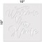 Welcome to Our Home Embossing 12 x 12 Stencil | FS017 by Designer Stencils | Word &#x26; Phrase Stencils | Reusable Stencils for Painting on Wood, Wall, Tile, Canvas, Paper, Fabric, Furniture, Floor | Reusable Stencil for Home Makeover